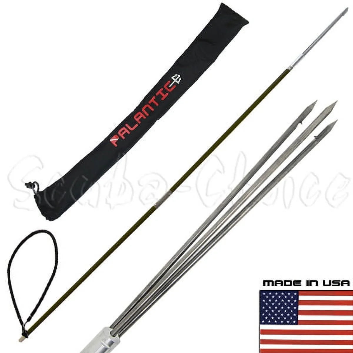 CARBON FIBER 5' Travel Sizepearfishing Two-Piece Pole Sizepear 3 Prong Paralyzer & Bag