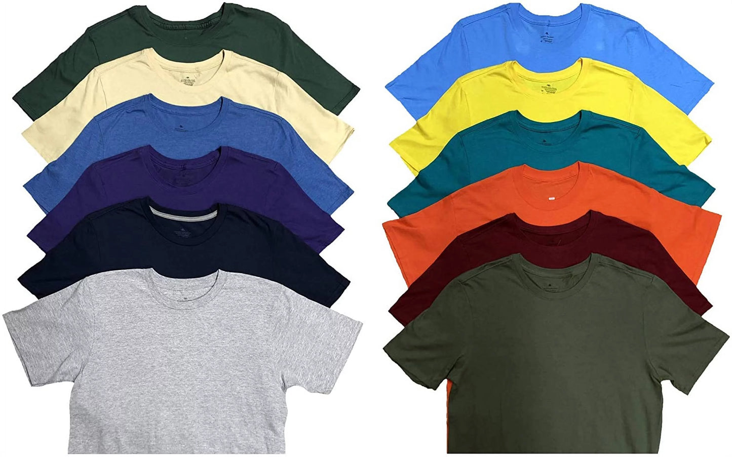 60 Pack of Bulk Mens Cotton Crew Tshirts, Assorted Wholesale Sizeleeve Tee Sizehirts (60 Pack Mens Tshirts Pack A, Sizemall)