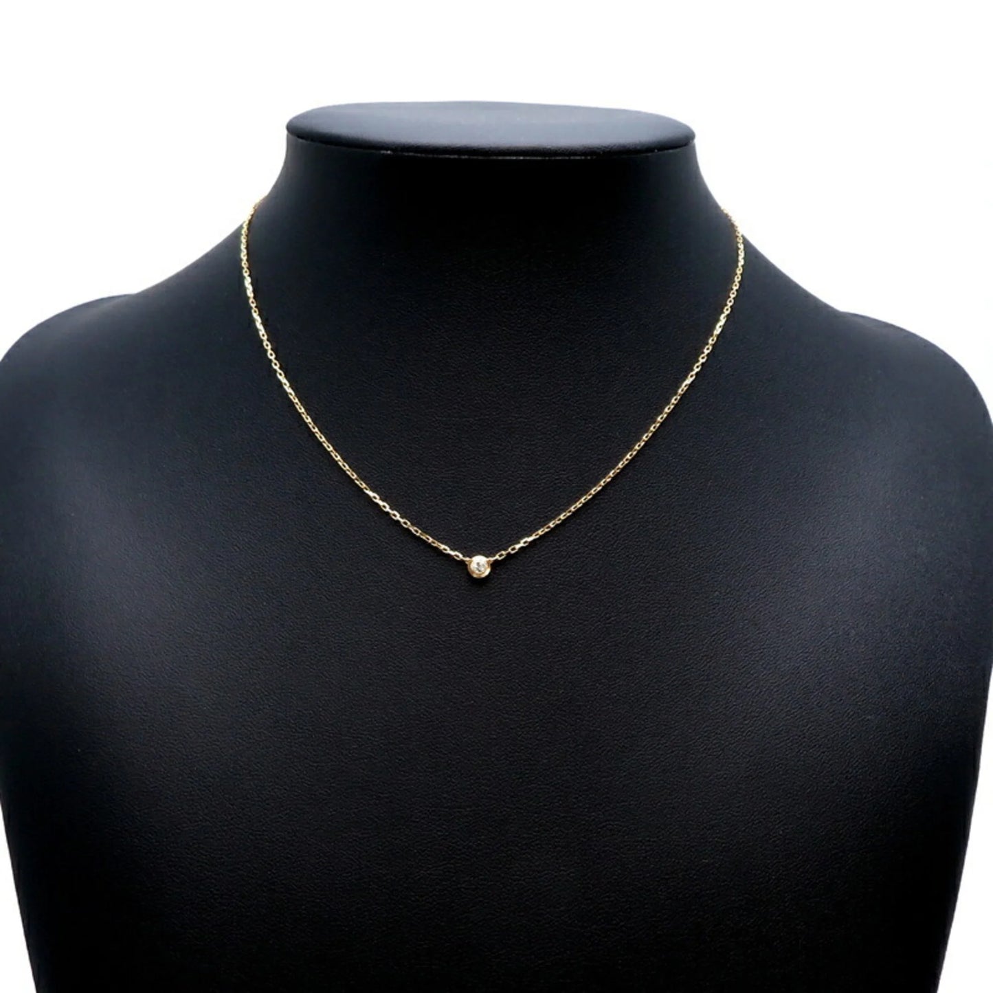 Pre-Owned Cartier 0.09ct Diamond Amour SizeM Ladies Necklace B7215800 750 Yellow Gold (Good)