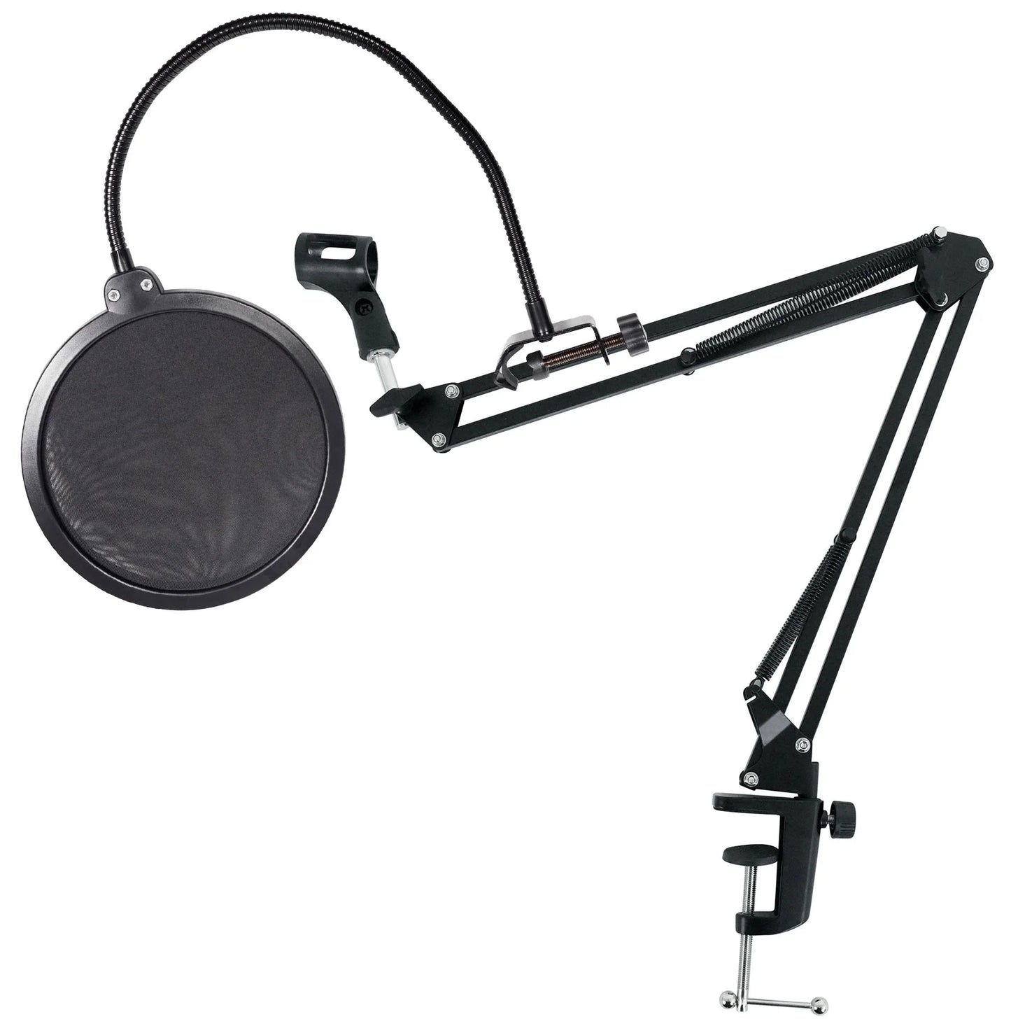 Rockville DMSize30 Microphone Boom Arm Sizetudio Podcast Mic Sizetand+Clamp+Pop Filter