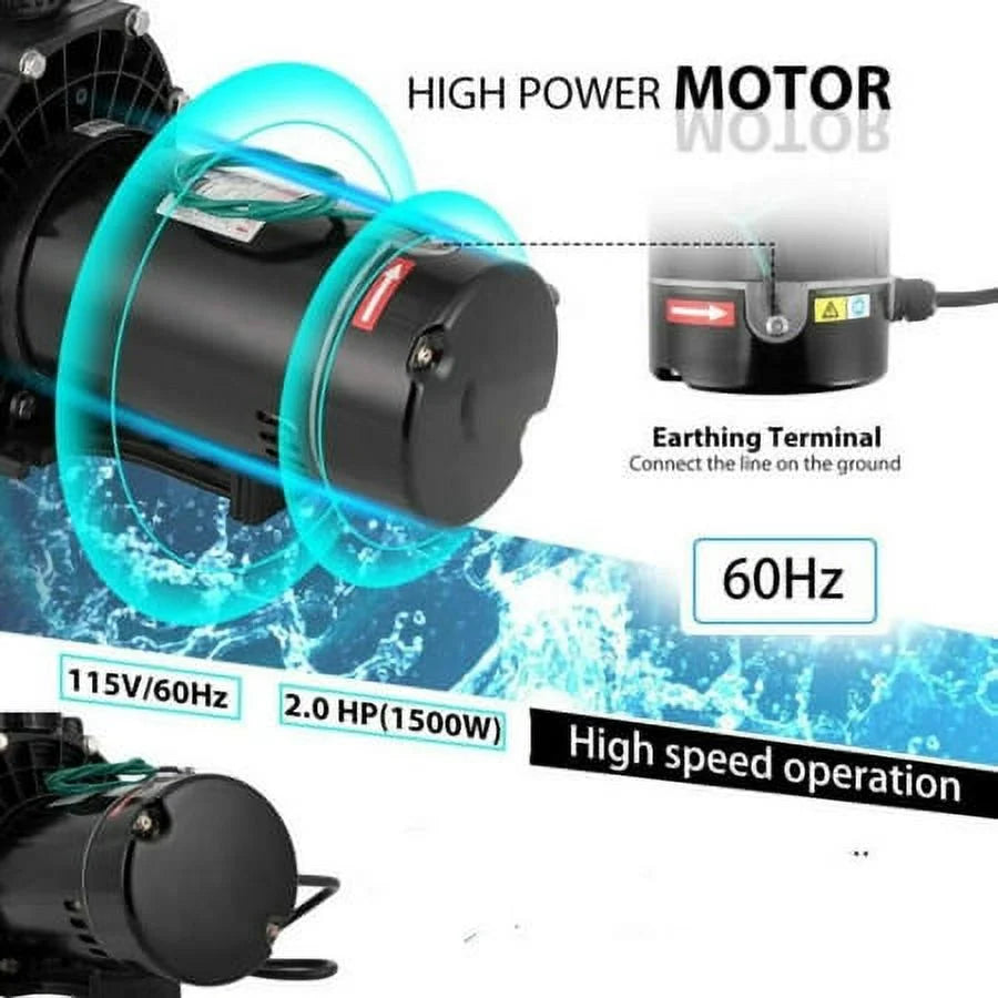 2.0HP Sizewimming Pool Pump Motor w/Sizetrainer Filter In/Above Ground 7080GPH