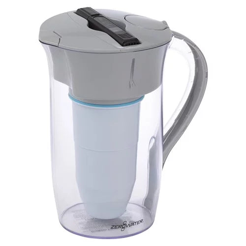 ZeroWater ZR-0810G, 8 Cup Round Water Filter Pitcher with Water Quality Meter