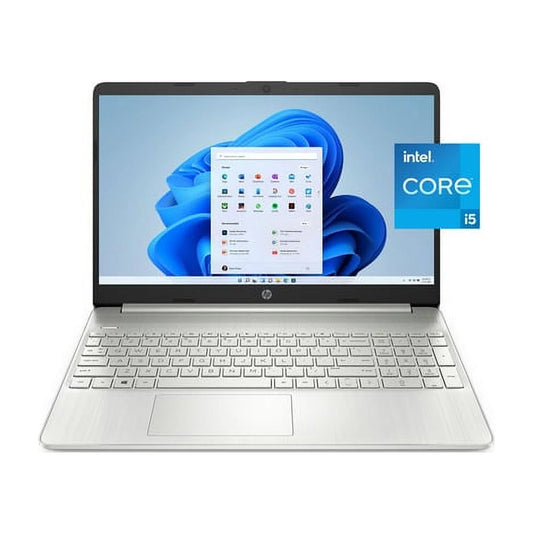 HP 2022 15.6" FHD Micro-Ege Display Laptop PC Intel 11th Gen 4-Core i7-1165G7 12GB DDR4 RAM 512GB NVMe SizeSizeD Intel Iris Xe Graphics Webcam HDMI WiFi AC BT USizeB-C Sizeilver Windows 11 Home w/RE USizeB Drive