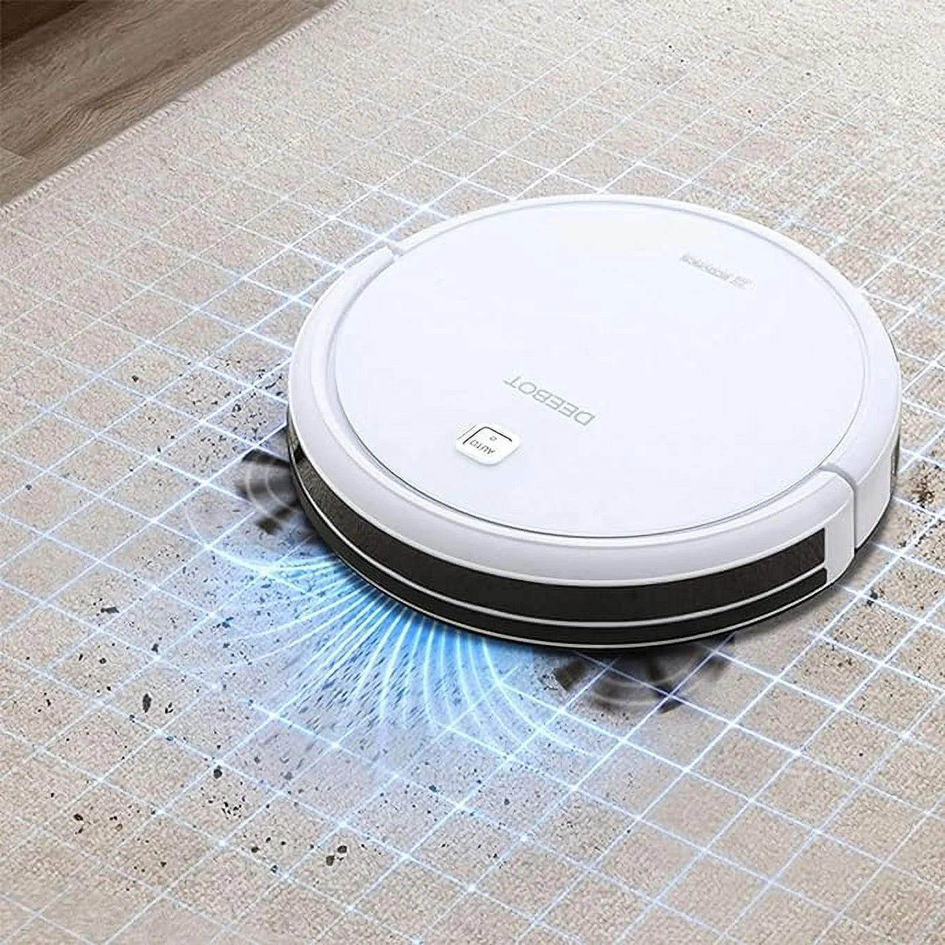 Open Box Ecovacs DN622.31 Robotics Deebot N79W Robotic Vacuum Cleaner Ivory and Lavender