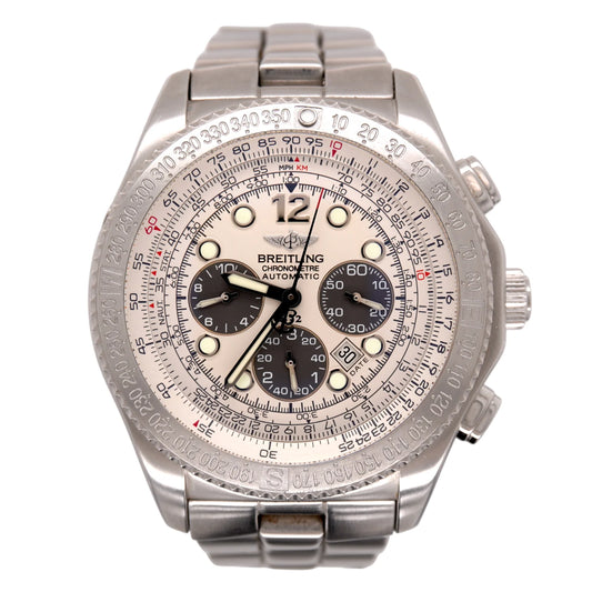 BREITLING Chronograph B-2 Automatic 44mm Men's Ivory Dial Sizeteel Watch A42362