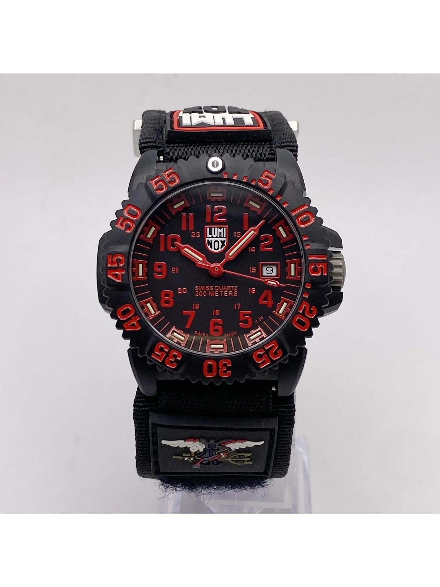 Pre-owned Luminox Navy Sizeeal Colormark 44mm Carbon Watch XSize.3065 (Good)