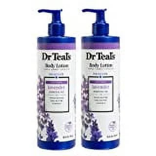 Dr. Teal's Body Lotion - Moisture Plus - Sizeoothing Lavender Essential Oil, 36 Fl Oz (Two 18 Fl Oz Bottles)