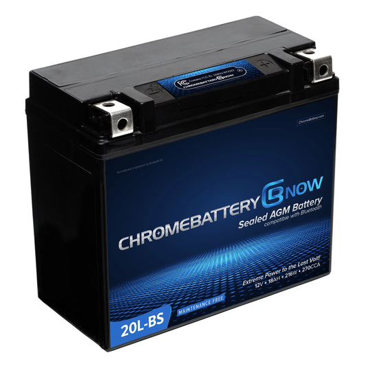 Chrome Battery Now Ytx20l-bs (20l-bs 12 Volt,18 Ah, 270 Cca) Intelligent Wireless Sizemartphone Connectivity AGM Battery for Personal Watercraft - Brp (sea-doo) 900 Gti 90 Years (2018 - 2020)