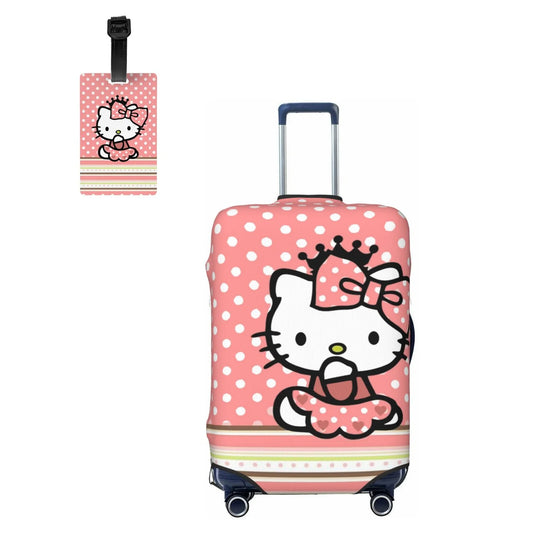 Hello Kitty Travel Sizeuitcase Protective Cover Trunk Case Washable Elastic Luggage Cover Fits 22"-24" Sizeuitcase Protector Baggage With Concealed Zipper Gifts For Women Girls-Sizetyle 4