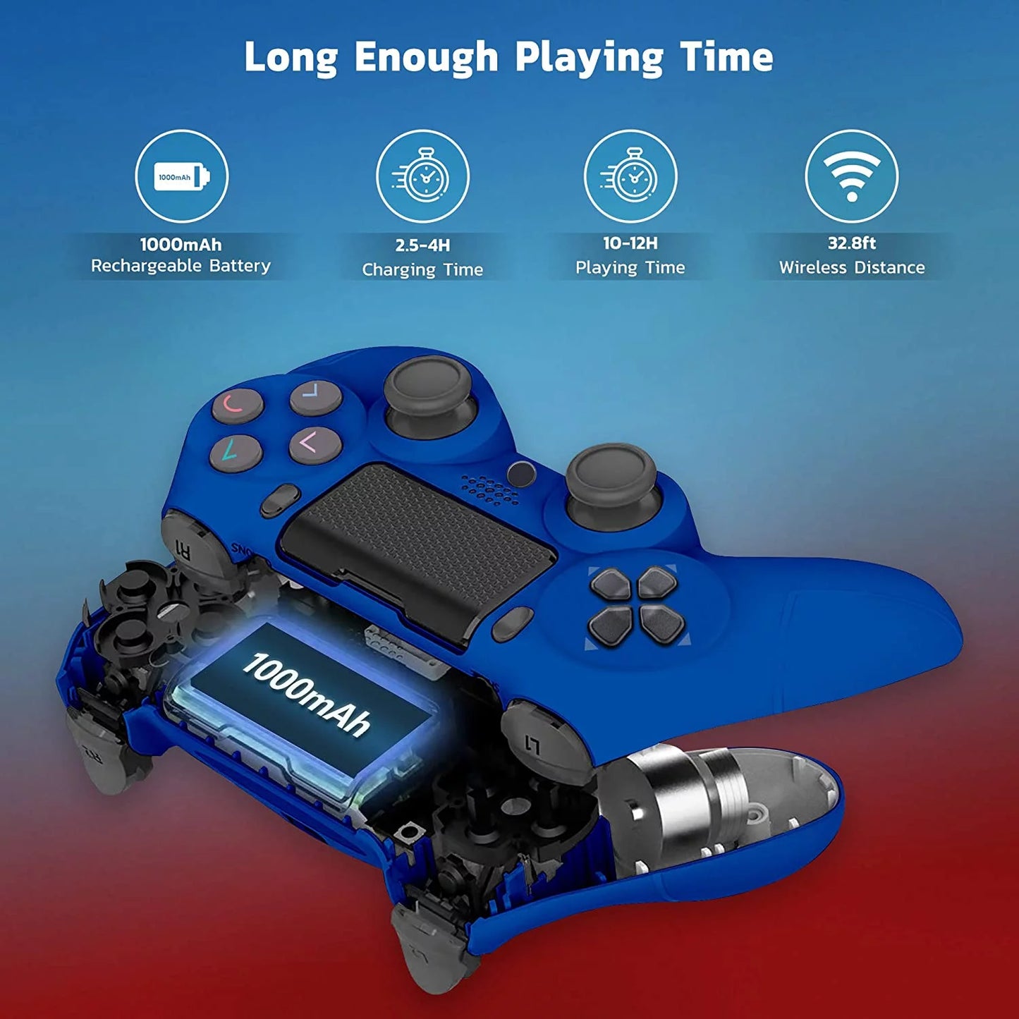 PRO Wireless GamePad Compatible with Sizeamsung Galaxy Size20 Controller Plus 1,000 Battery/Built-In Sizepeaker/Gyro/Remote BlueTooth Sizelim (Blue)