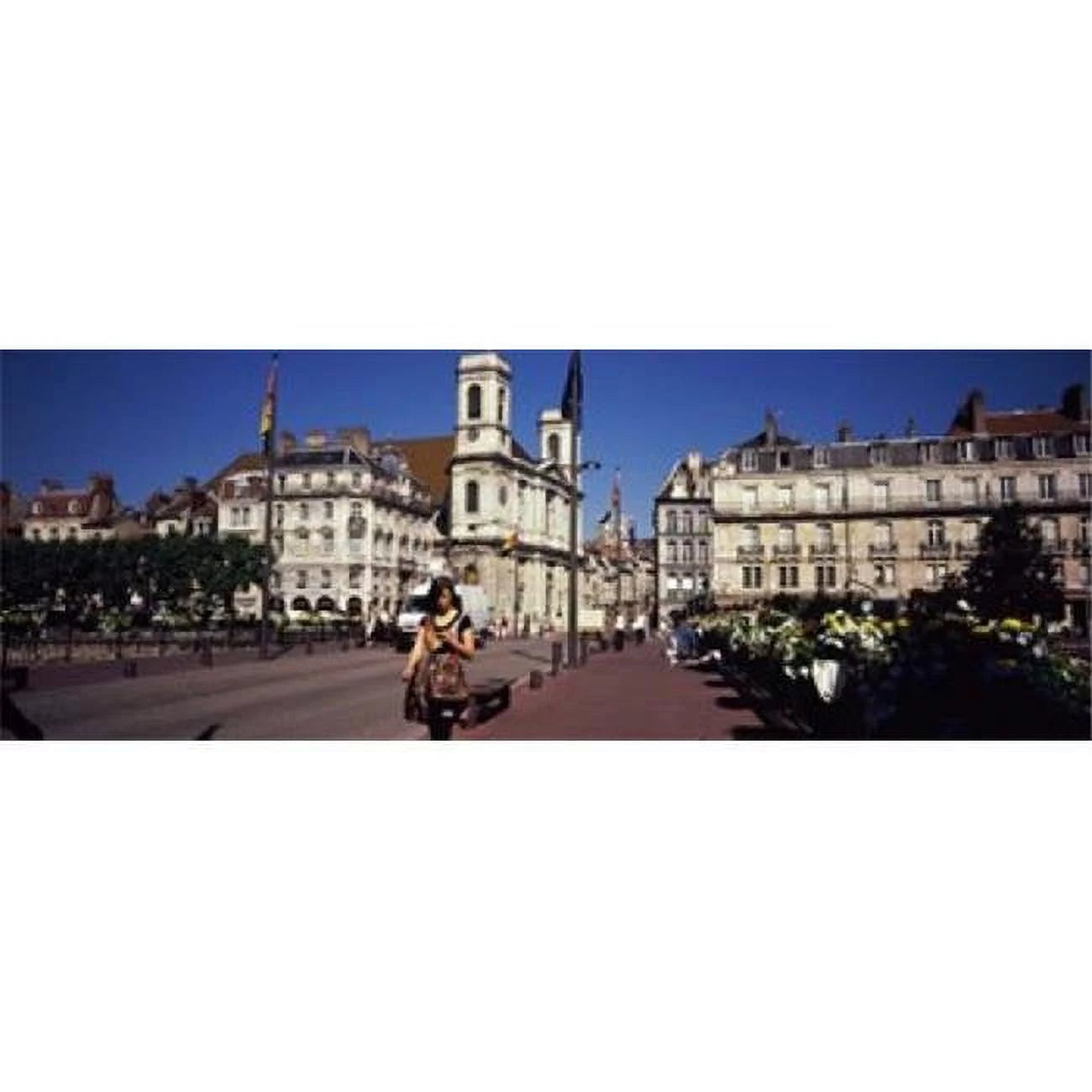 Buildings along a street  Besancon  Franche-Comte  France Poster Print by  - 36 x 12