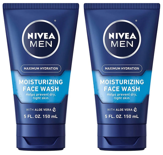 Nivea Men For Moisturizing Face Wash, Original, 5 Fl Oz (Pack Of 2)