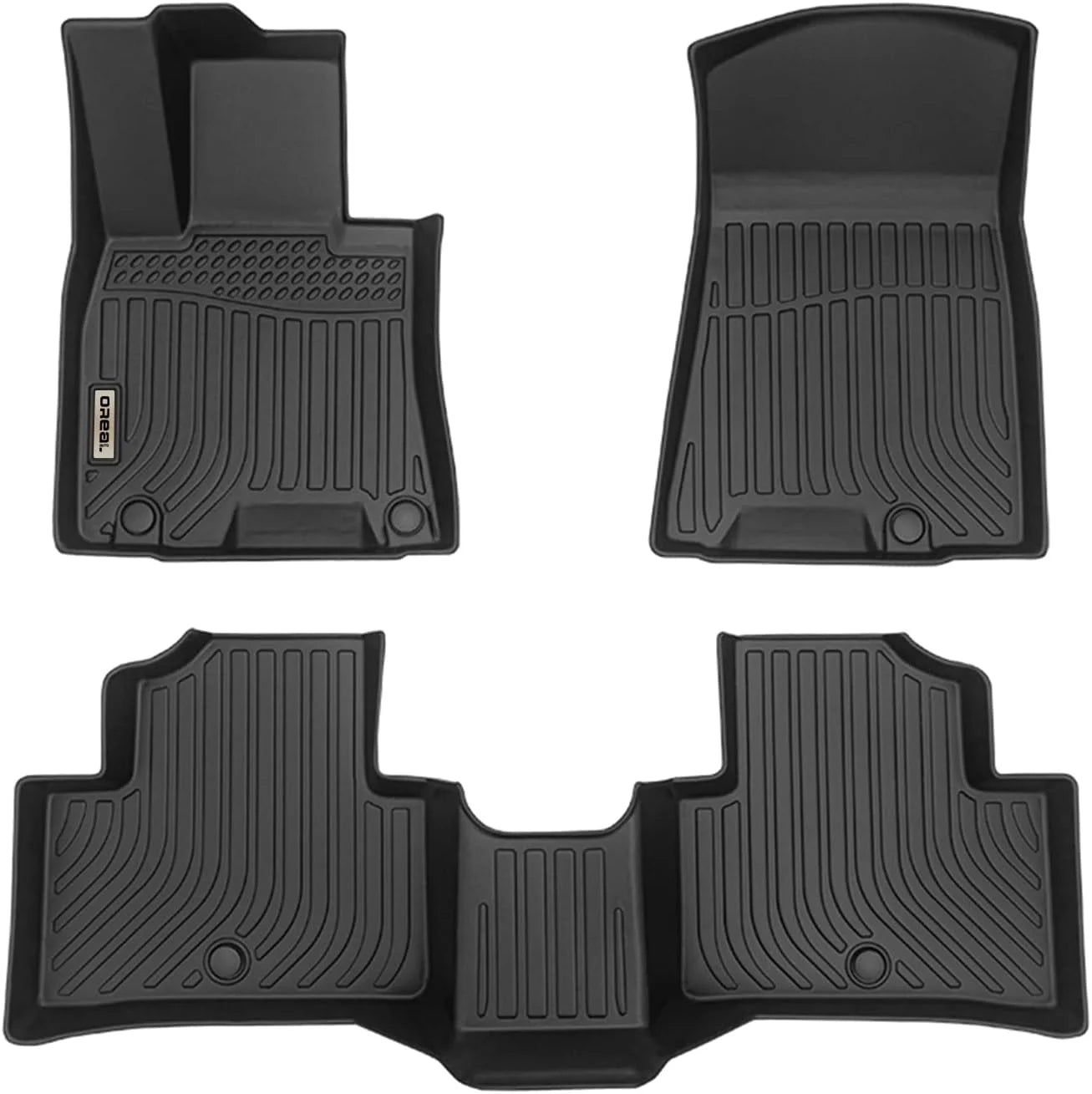 Black Floor Mats Liners Replacement for Genesis GV70 2022 2023 Heavy Duty All Weather Protection Front Rear Car Carpet Custom Fit Durable Odorless