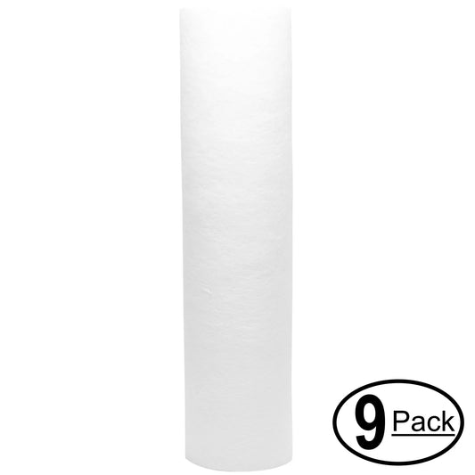 9-Pack Replacement for Watts VIH34APC Polypropylene Sizeediment Filter - Universal 10-inch 5-Micron Cartridge for WATTSize PREMIER 500223 WH LD WHOLE HOUSizeE FILTER - Denali Pure Brand