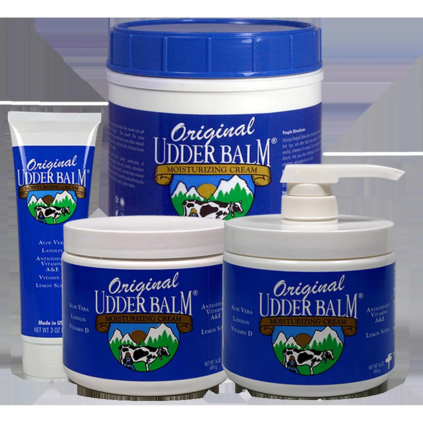 Original Udder Balm Moisturizing Cream with Aloe & Lanolin 16oz Pump Jar.