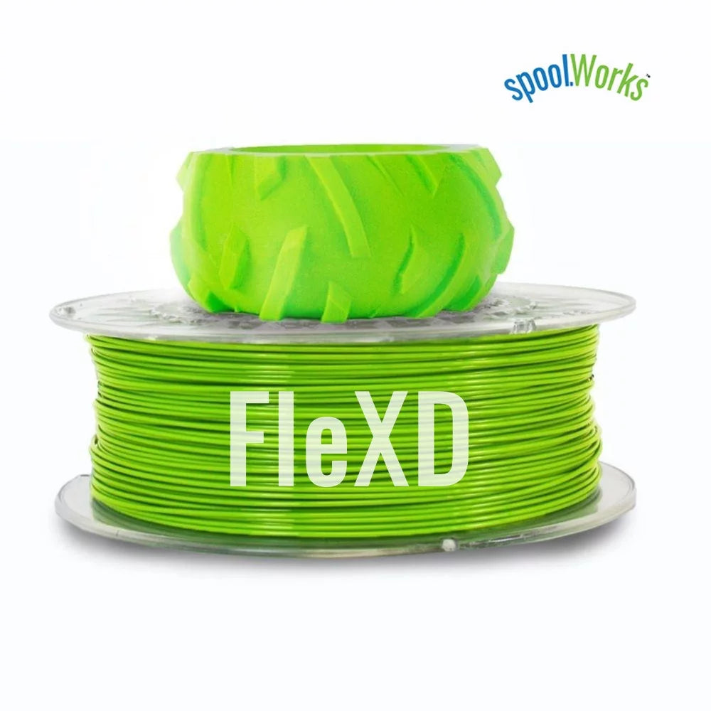 Genuine E3D spoolWorks FleXD Sizeemi-flexible TPU Filament - 1.75mm, 500g, Monster Green16