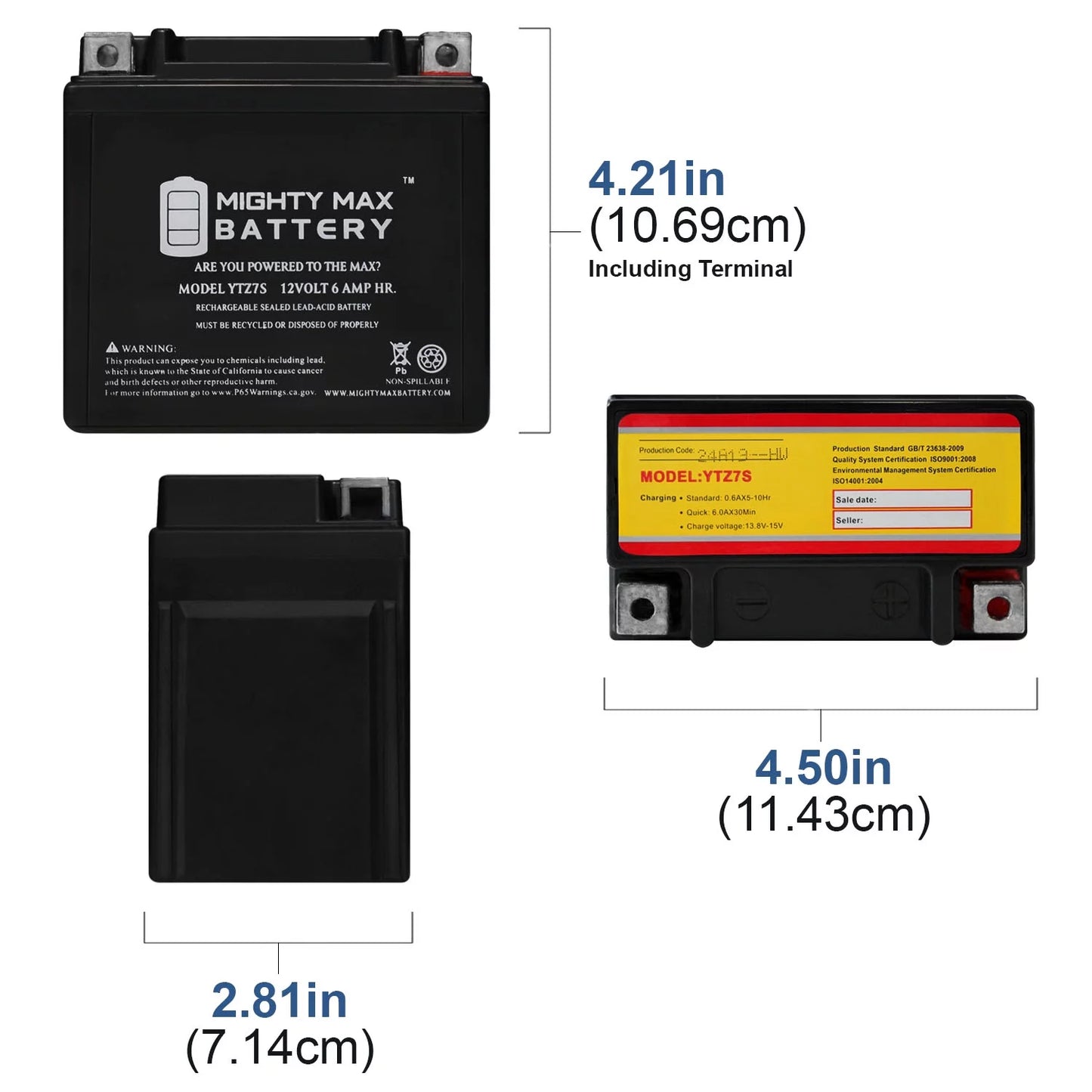 YTZ7Size 12V 6AH Battery Replacement for BMW G450X HP4 Size1000RR