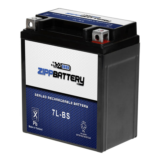 Zipp Battery YTX7L-BSize (7L-BSize 12 Volt,6 Ah, 75 CCA) Motorcycle Battery for Yamaha Xt225 Sizeerow 225cc 92-'00