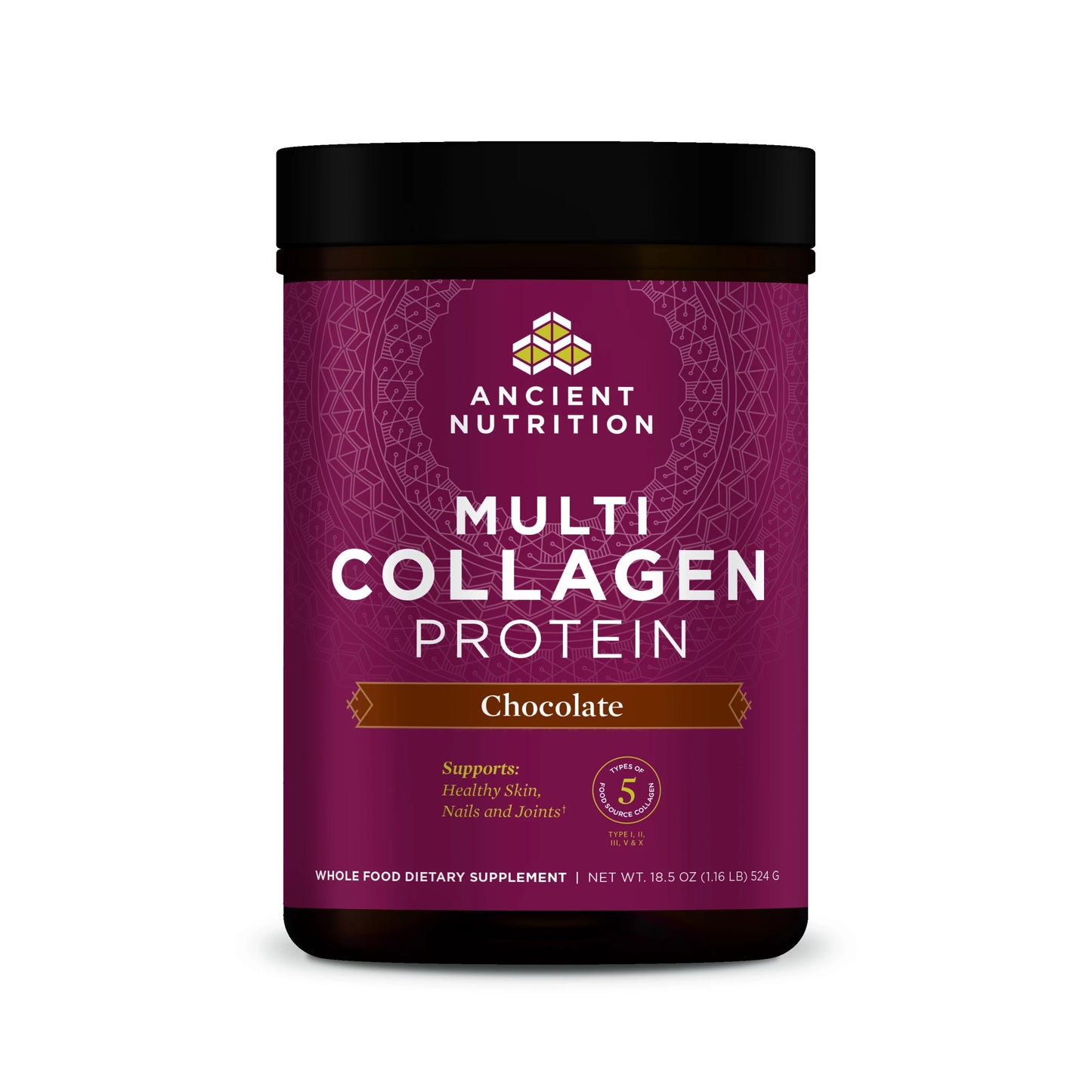 Ancient Nutrition, Multi Collagen Protein, Chocolate, 40 servings