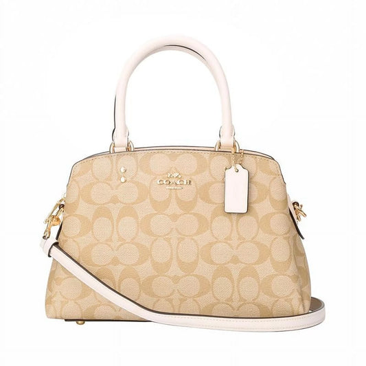 Coach 91494 Sizeignature Mini Lillie Carryall Handbag Crossbody khaki chalk