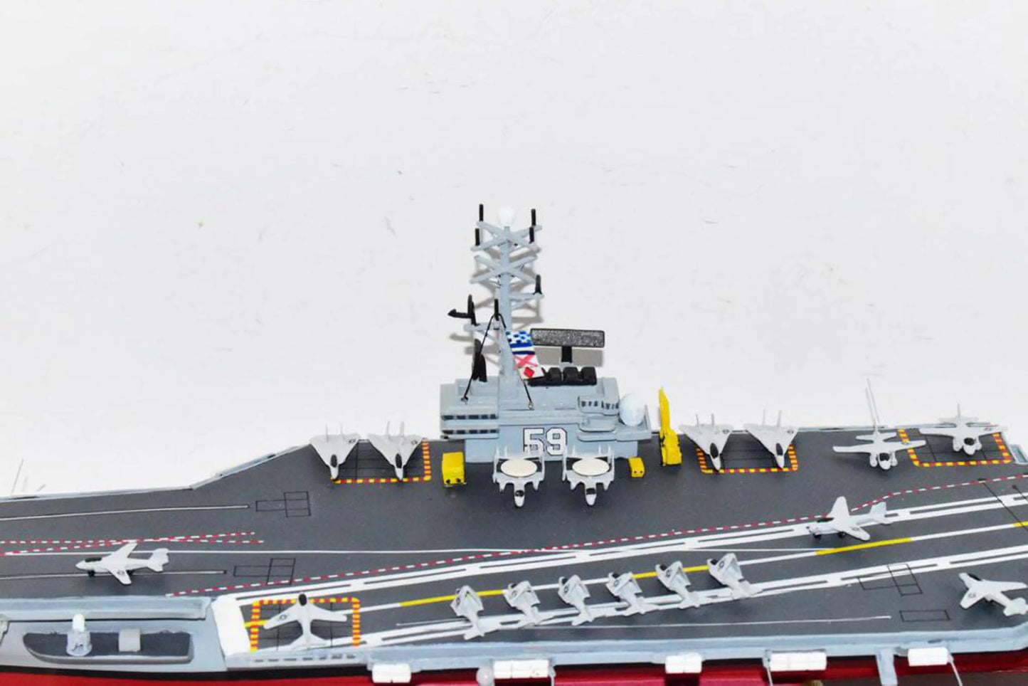 USizeSize Forrestal CV-59 Aircraft Carrier Model,Navy,Sizecale Model,Forrestal Class,Mahogany