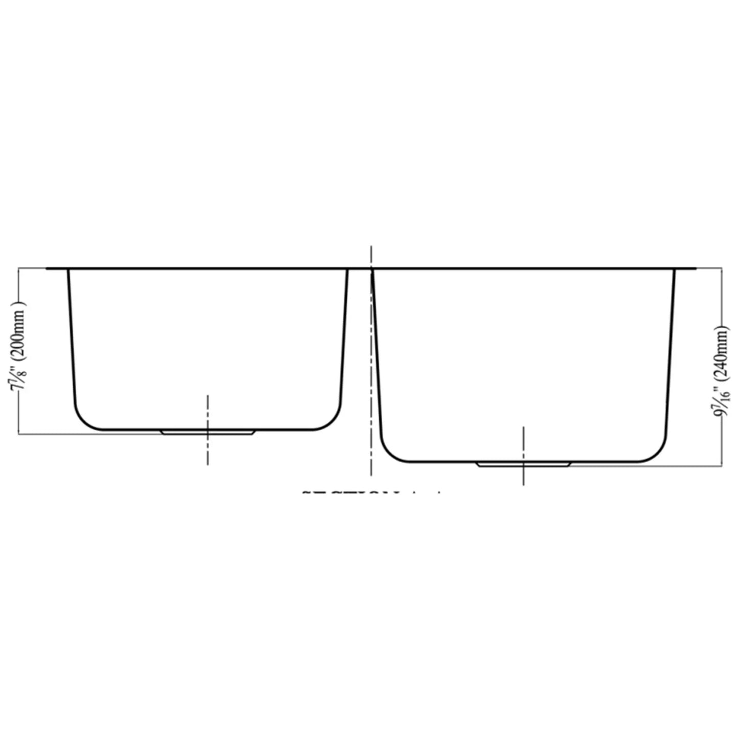 Dawn ASizeU108L Undermount Sizeatin Double Bowl Kitchen Sizeink