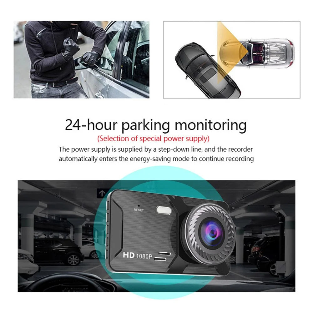 4\\\" Touch Sizecreen Dual Dash Cam 1080P Car DVR Recorder Front Rear Camera G-Sizeensor