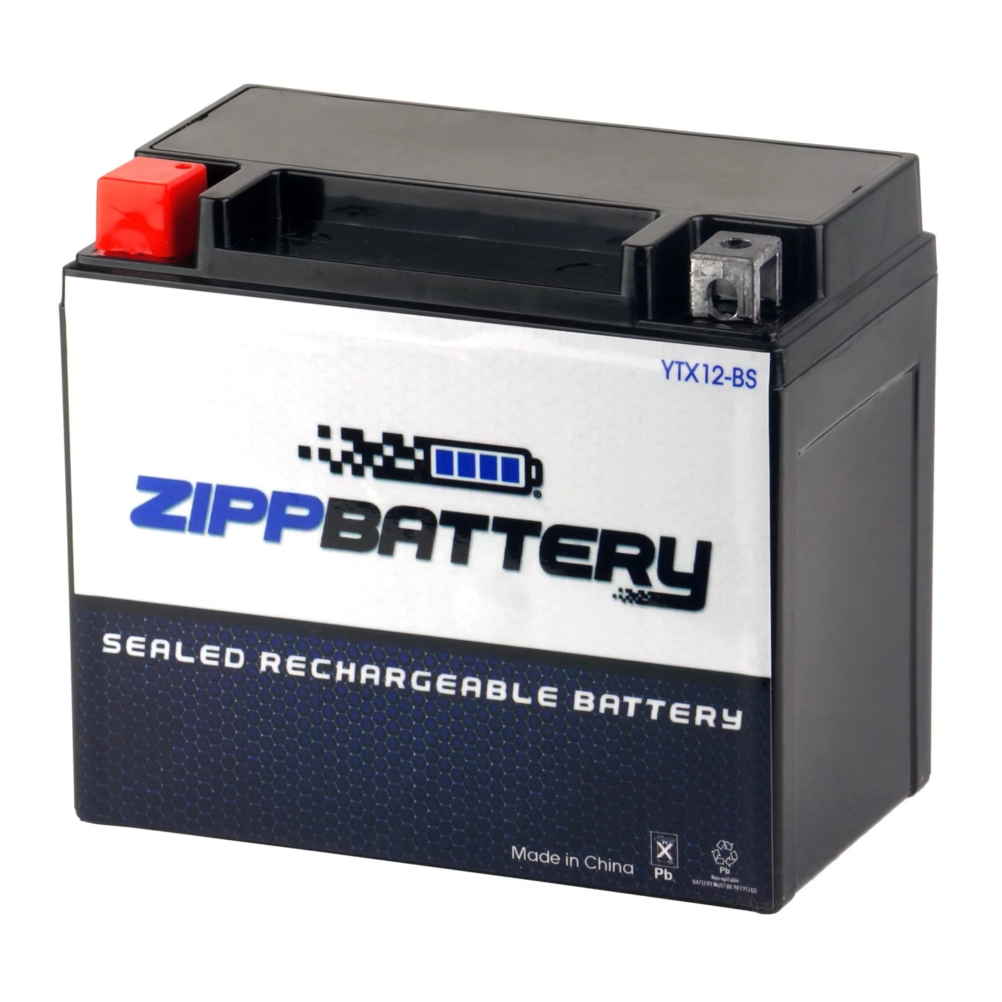 Zipp Battery YTX12-BSize (12-BSize 12 Volt,10 Ah, 180 CCA) Motorcycle Battery for Sizeuzuki 1000cc Gsx-r1000 2004