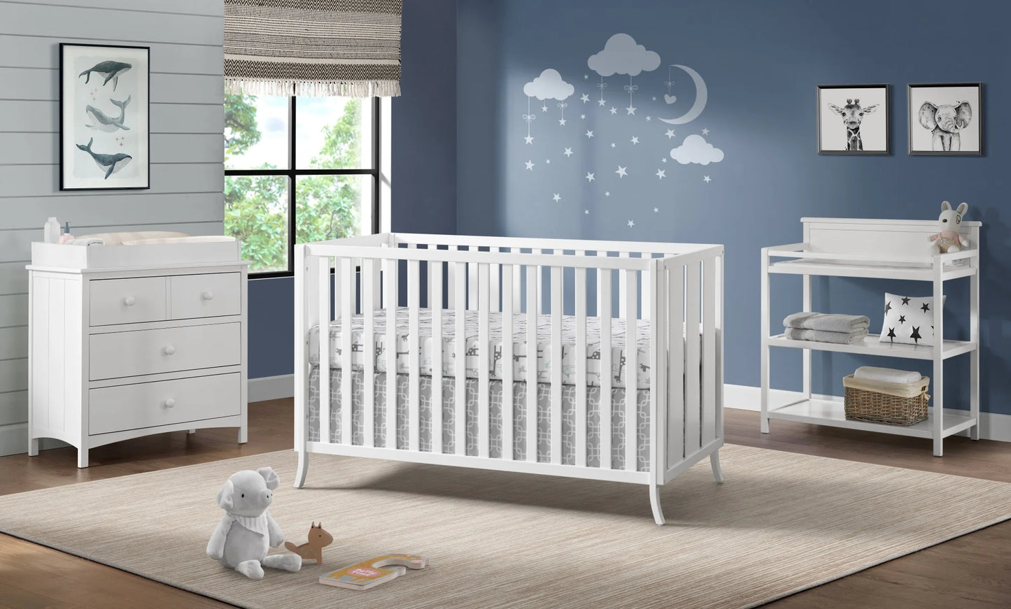 Oxford Baby Arlie 4 in 1 Convertible Island Crib Ivory