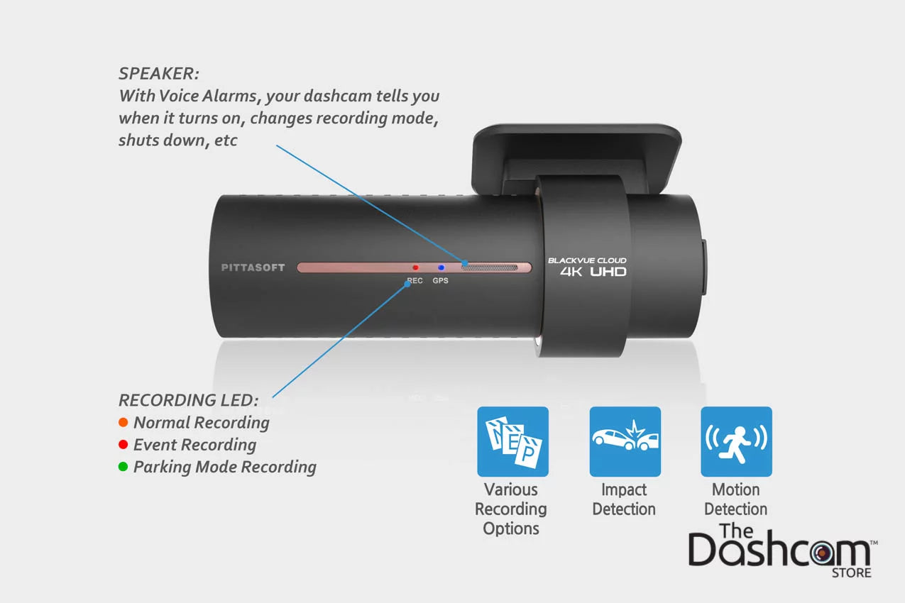 BlackVue DR900Size-2CH Dual Lens 4K GPSize WiFi Cloud-Capable Dashcam for Front and Rear w/ 16 GB Memory Card