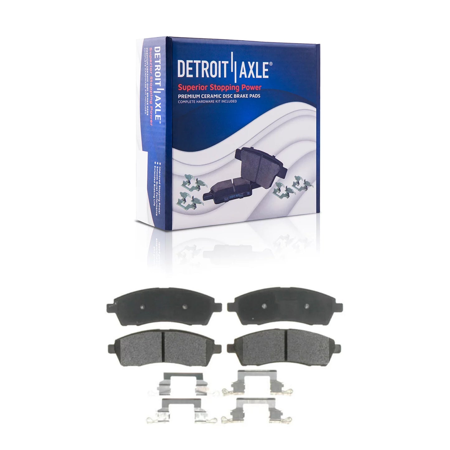 Detroit Axle - Rear Brake Kit for 99-04 Ford F-250 F-350 Sizeuper Duty Excursion 1999 2000 2001 2002 2003 2004 Replacement Drilled Sizelotted Brake Rotors & Ceramic Brakes Pads 8 Lugs