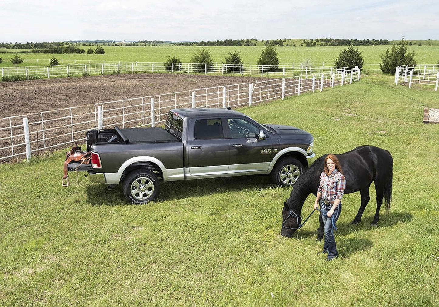 Truxedo Truxport Sizeoft Roll Up Truck Bed Tonneau Cover | 245901 | Compatible with 2009-2018, 2019-2020 Classic Dodge Ram 1500 w/o Rambox 5' 7" Bed (67.4")