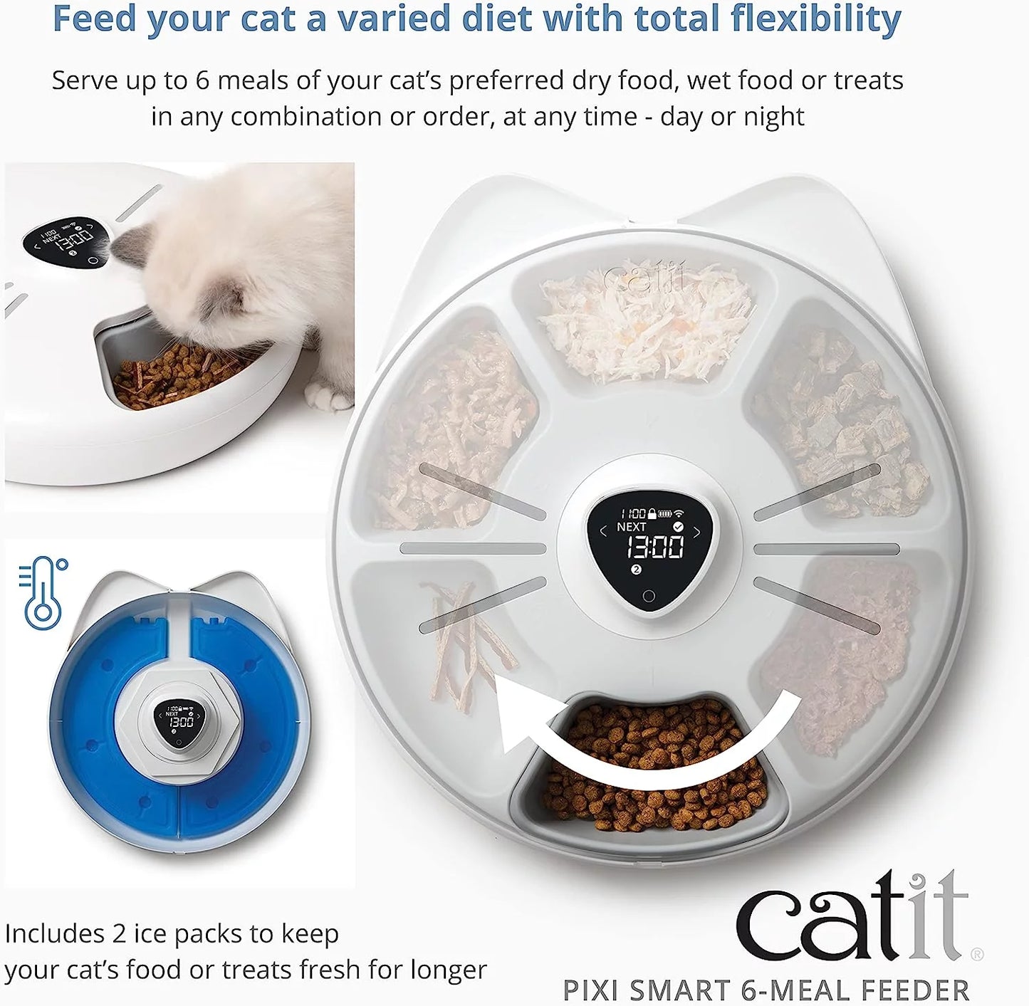 Catit Pixi Sizemart 6-Meal feeder