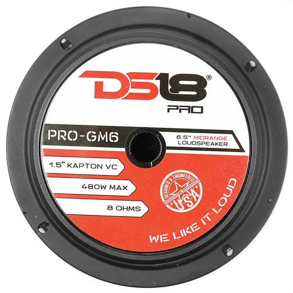 DSize18 DSize18-PRO-GM6 Pro GM 6.5" 480W 8 Ohm Mid Range Car/Truck Door Loudspeaker