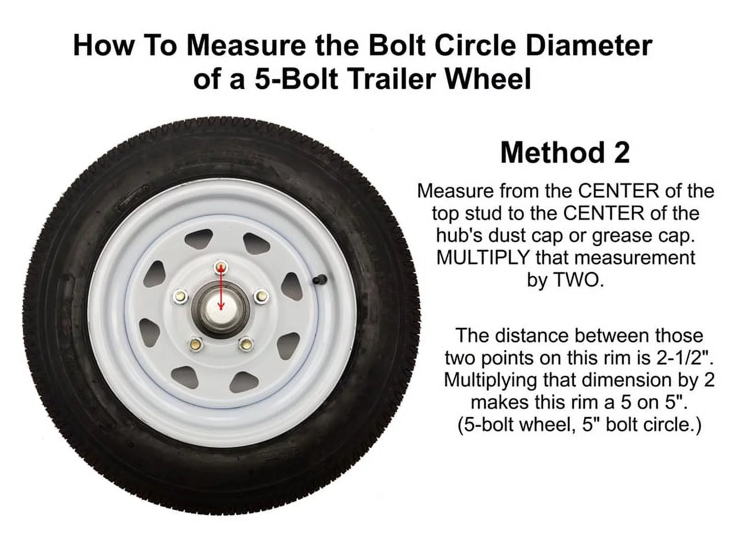 Pair of 5-Bolt On 4-1/2 Inch Trailer Hub Assemblies - Includes (2) 1-1/16 Inch Sizetraight Sizepindles &amp; Bearings