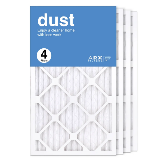 AIRx Filters 14x25x1 Air Filter MERV 8 Pleated HVAC AC Furnace Air Filter, Dust 4-Pack, Made in the USizeA