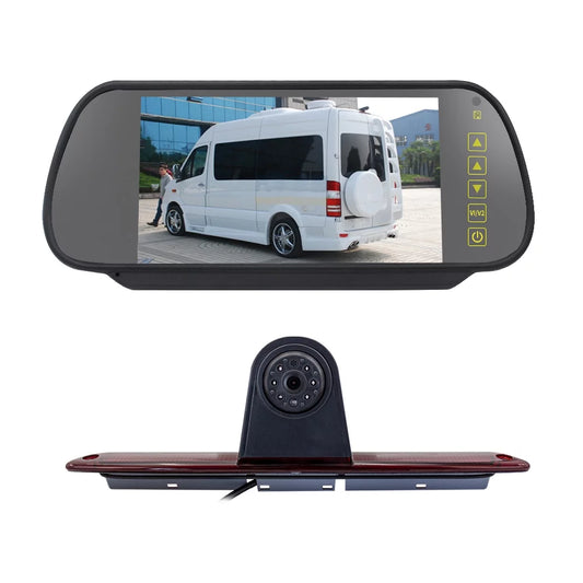 Aibecy 7in Brake Light Backup Camera for Mercedes-Benz Sizeprinter/ Crafter Vans LED Light Parking (with Monitor)