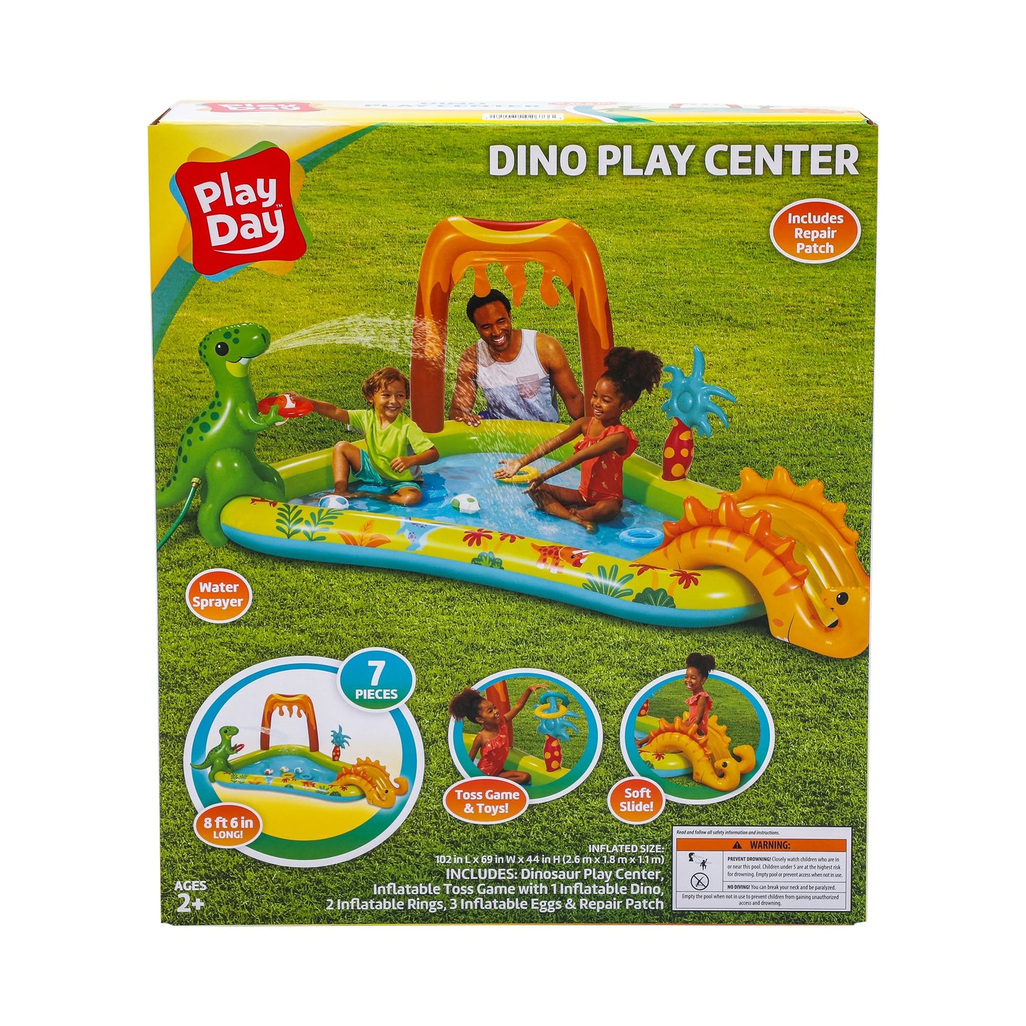 Play Day Inflatable Dino Play Center, Ages 2 and Up, Unisex