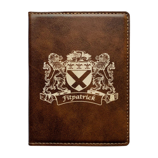 Fitzpartick Irish Coat of Arms Leather Passport Wallet