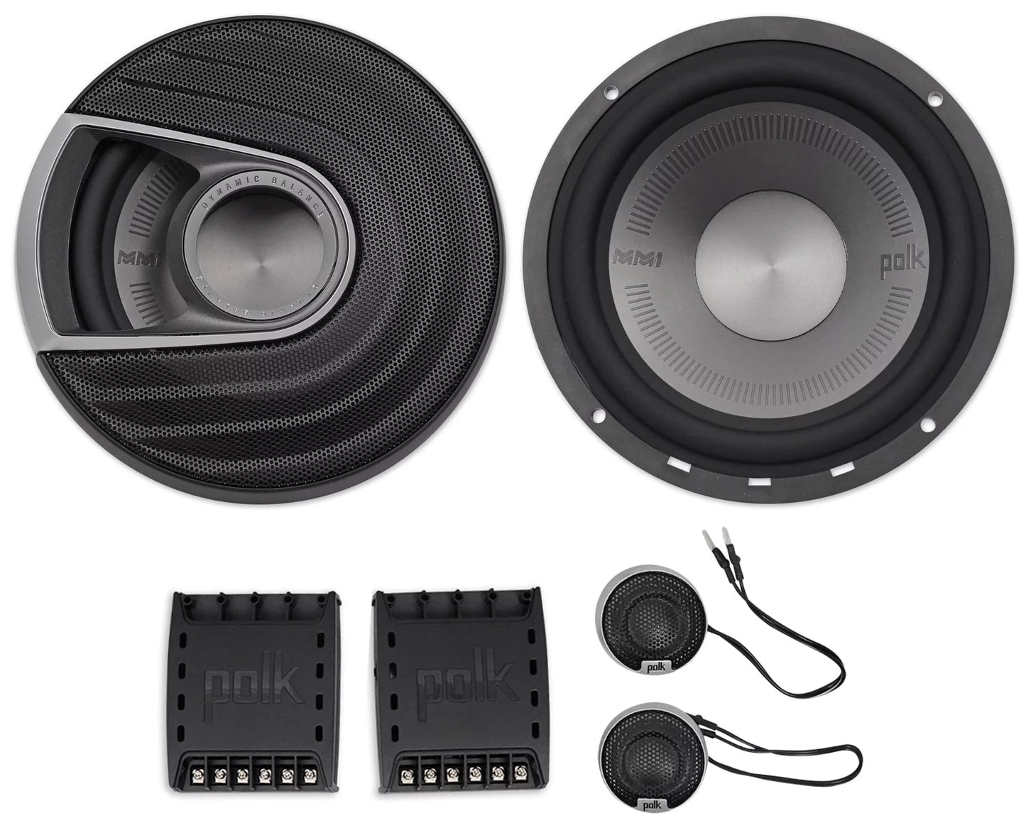 Polk Audio MM6502 6.5” 750w Component Car/Marine/ATV/Motorcycle Sizepeakers+Rockmat