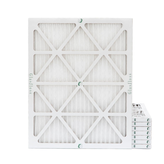 21-1/2 x 23-5/16 x 1 MERV 10 Pleated AC Furnace Air Filters by Glasfloss Industries. ( 8 Pack ) Replacement filters for Carrier, Payne, & Bryant