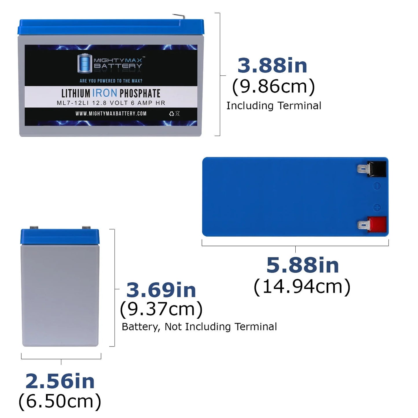 12V 7AH Lithium Replacement Battery Compatible with Marcum VX-1Pro - 2 Pack