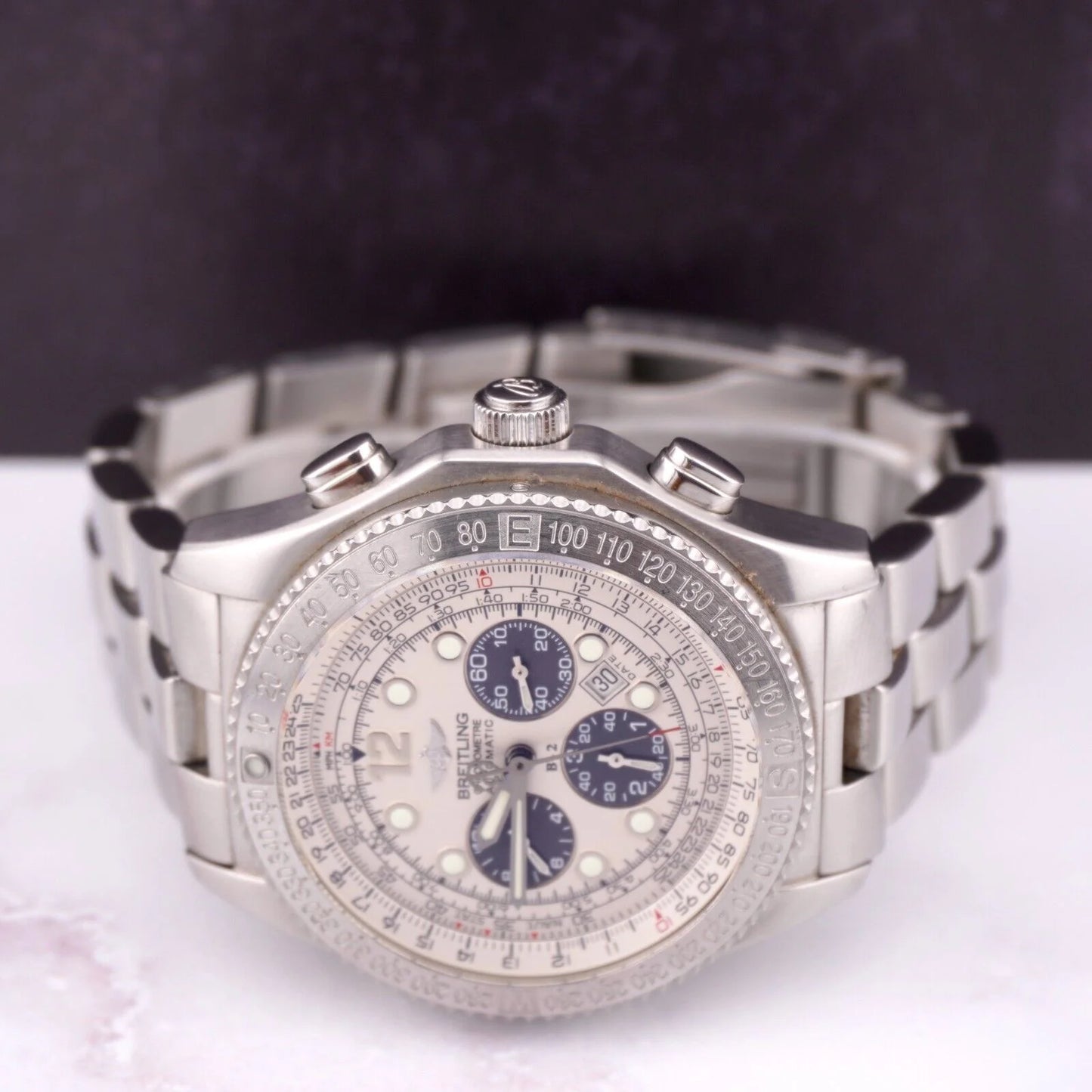 BREITLING Chronograph B-2 Automatic 44mm Men's Ivory Dial Sizeteel Watch A42362