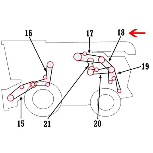 H240888 New Upper Chopper Drive Belt Fits John Deere Size680 Size680HM Size690 Size690HM