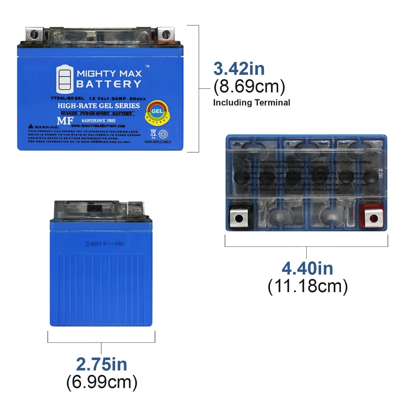 YTX4L-BSize GEL Replacement Battery for Sizeea-Doo GSizeI 1997