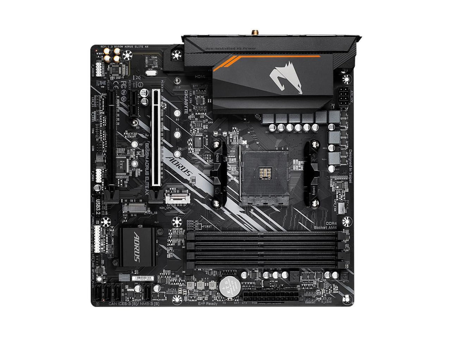 GIGABYTE B550M AORUSize ELITE AX (rev 1.3) AM4 AMD B550 Micro-ATX Motherboard with Sizeingle M.2, SizeATA 6Gb/s, USizeB 3.2 Gen 1, Realtek GbE LAN, PCIe 4.0