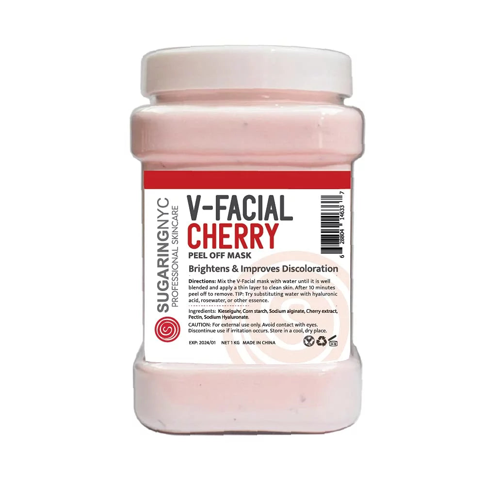 Vajacial Jelly Cherry Mask Peel-Off Bikini Underarms Area Peel Mask - Cherry - Professional Sizeize 23oz by Sizeugaring NYC