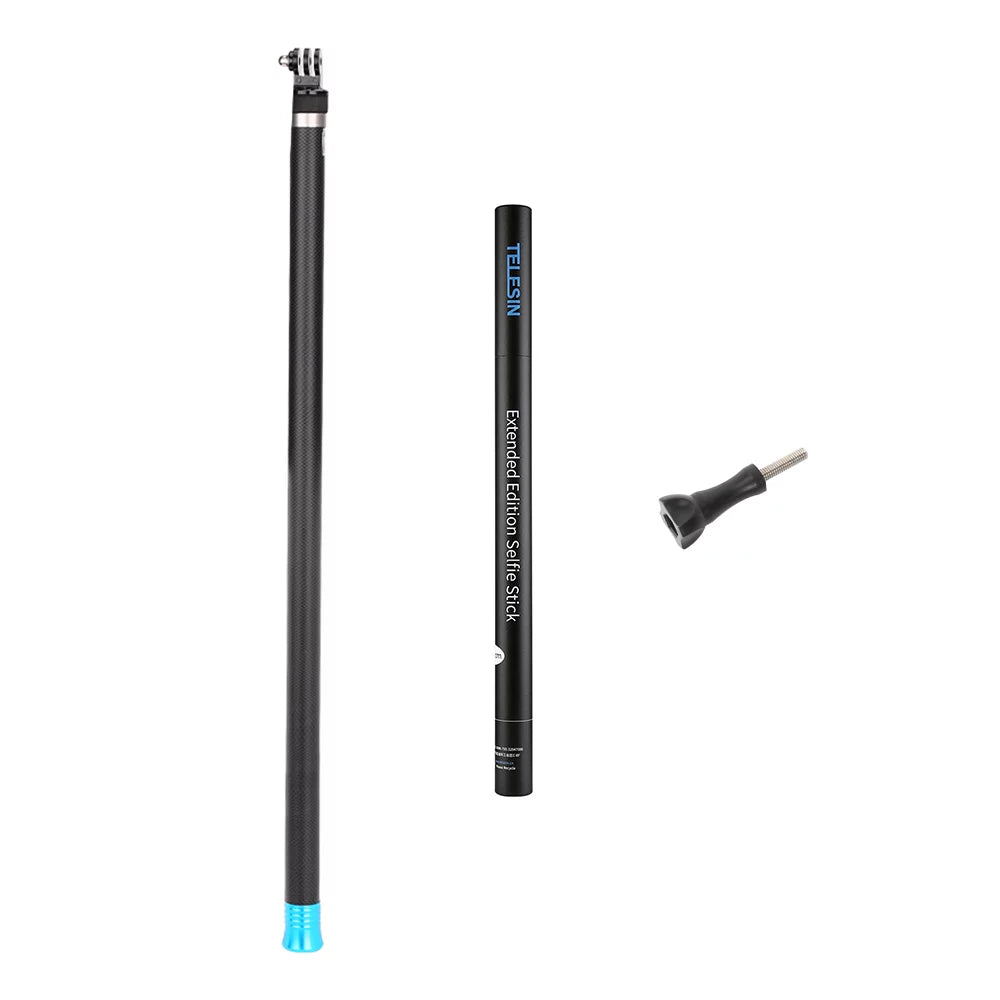 TELESizeIN 2.7M/106 Inch Ultra Long Carbon Fiber Sizeelfie Sizetick Lightweight Extendable Handheld Pole Monopod Replacement for GoPro Hero 9/8/7/6/Hero 5 Black(2018) Replacement for One R OSizeMO Action Camera