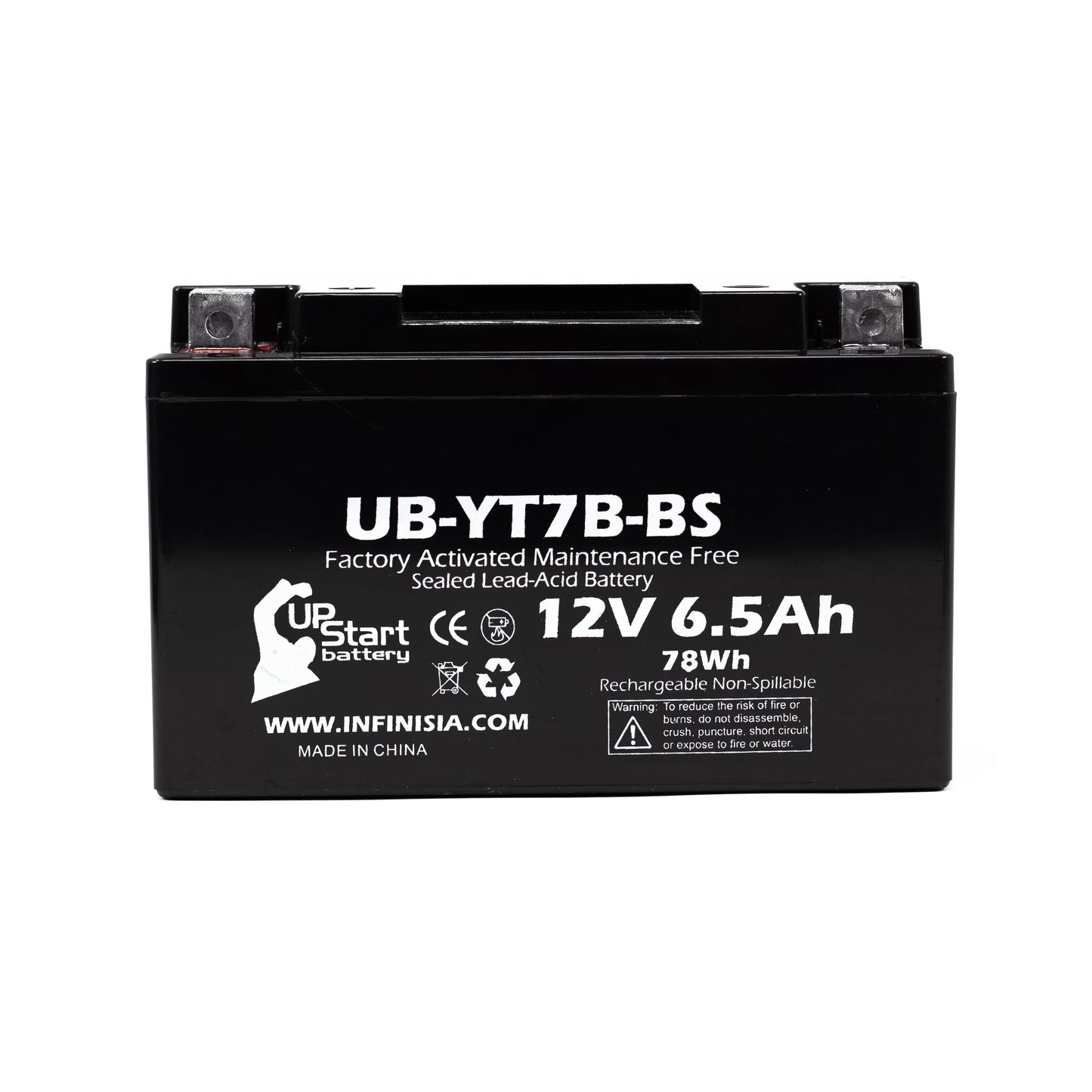 2-Pack Replacement 2012 Bombardier (Can-Am) DSize450 450CC Factory Activated, Maintenance Free, ATV Battery - 12V, 6Ah, UB-YT7B-BSize