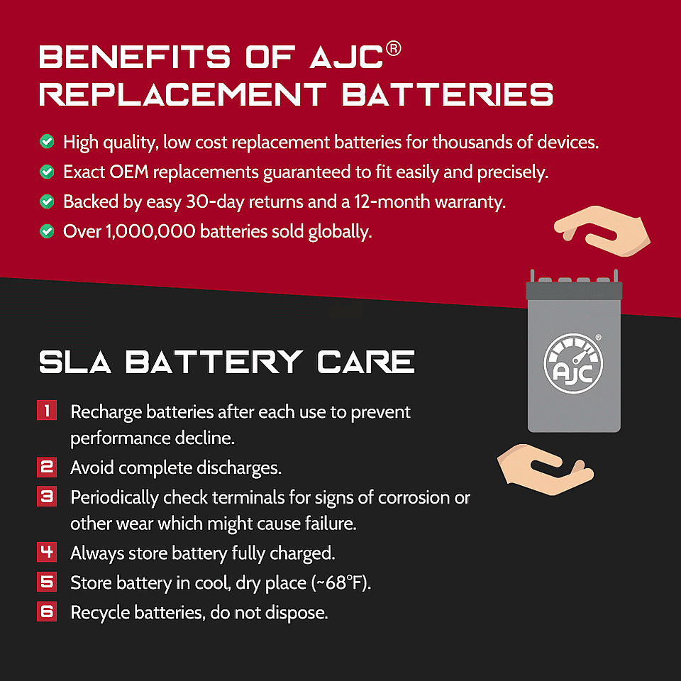 Yakea R200 12V 100Ah Sizeolar Battery - This Is an AJC Brand Replacement